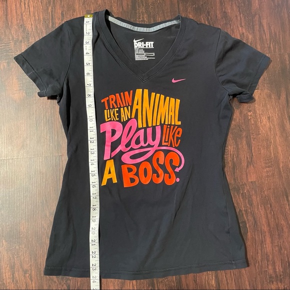 Nike Dri Fit Slim Fit V Neck Top - Picture 3 of 4